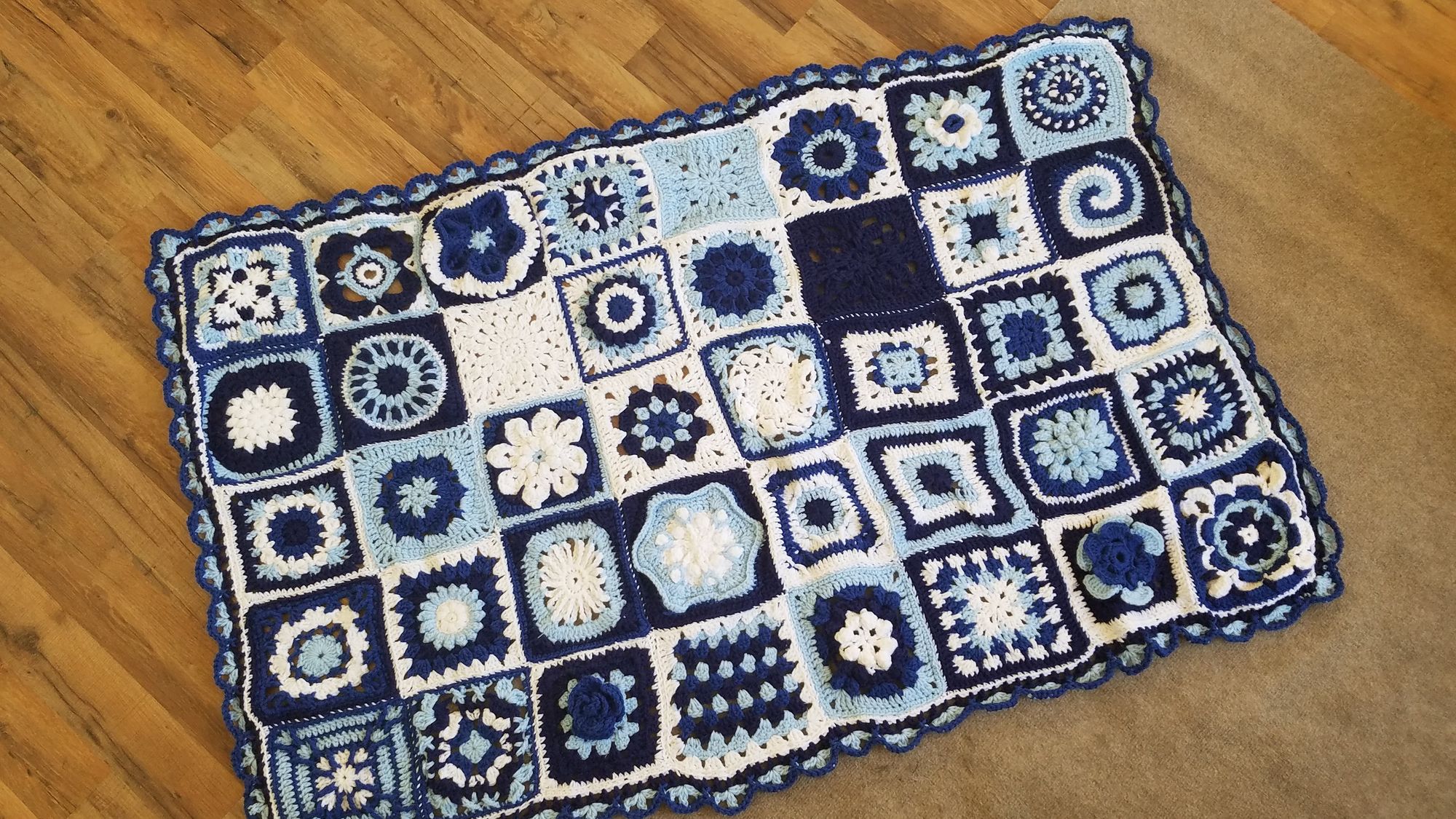 Granny Square Mosaic Blanket