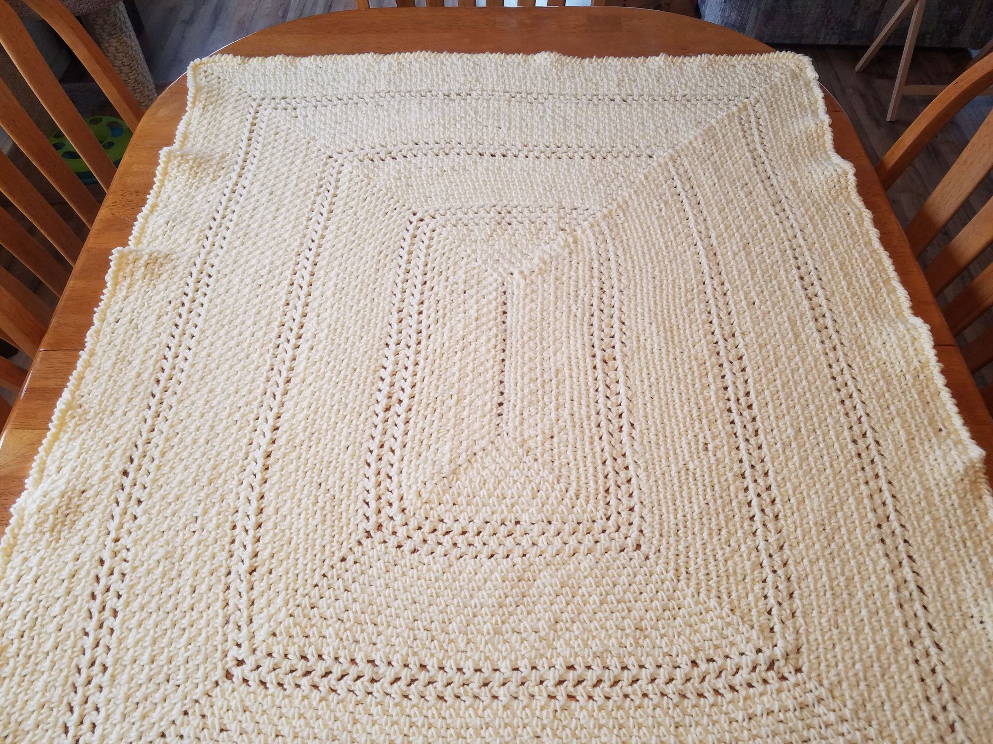 The Ivory Moss-HDC Rectangle Blanket