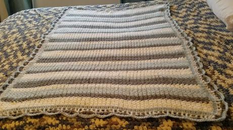 Cluster Stitch Striped Blanket