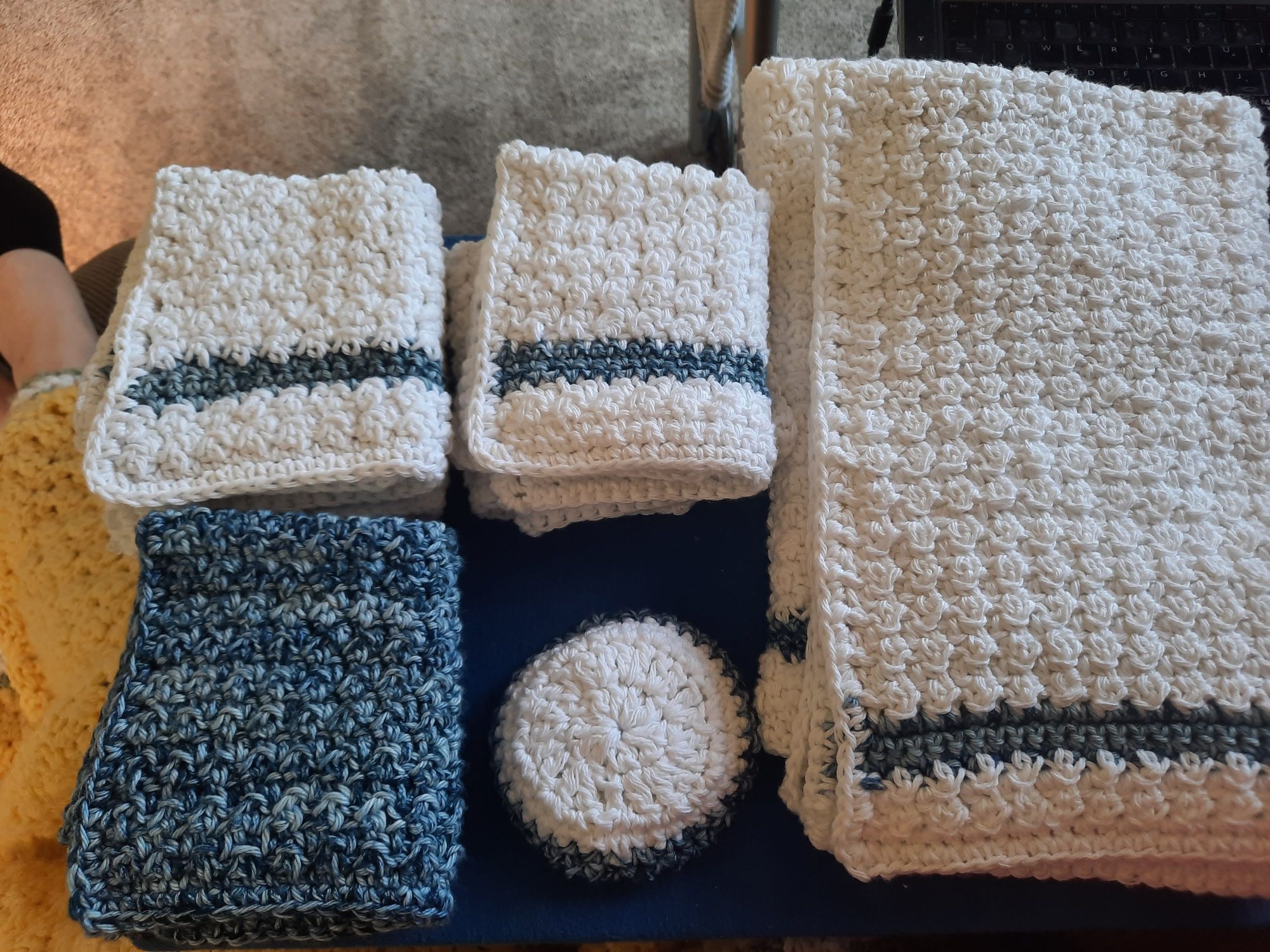 Finished Easy Holiday Anytime Dish Towel Set