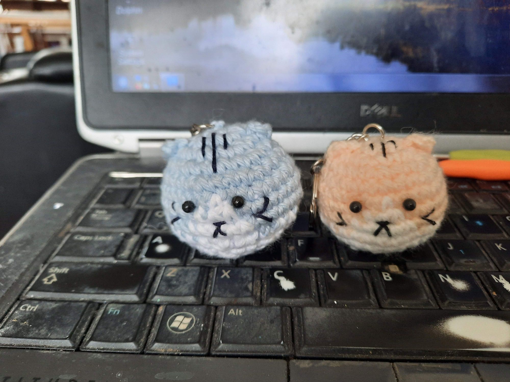 Two Different Size Cat Keychains
